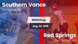 Matchup: Southern Vance vs. Red Springs  2018