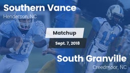 Matchup: Southern Vance vs. South Granville  2018