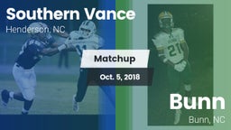 Matchup: Southern Vance vs. Bunn  2018