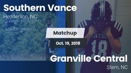 Matchup: Southern Vance vs. Granville Central  2018