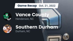 Recap: Vance County  vs. Southern Durham  2022