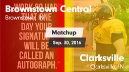 Matchup: Brownstown Central vs. Clarksville  2016