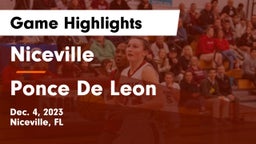 Niceville  vs Ponce De Leon  Game Highlights - Dec. 4, 2023