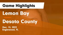 Lemon Bay  vs Desoto County  Game Highlights - Dec. 13, 2022