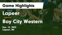 Lapeer   vs Bay City Western  Game Highlights - Jan. 13, 2023