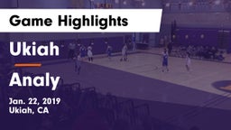 Ukiah  vs Analy  Game Highlights - Jan. 22, 2019