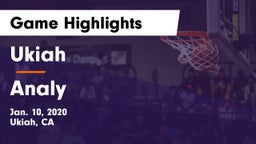 Ukiah  vs Analy  Game Highlights - Jan. 10, 2020