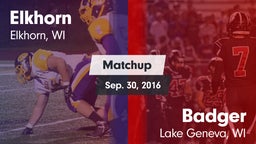 Matchup: Elkhorn vs. Badger  2016