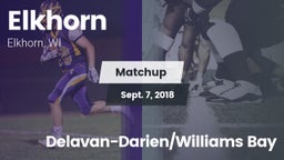 Matchup: Elkhorn vs. Delavan-Darien/Williams Bay 2018