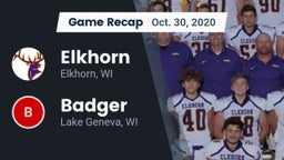 Recap: Elkhorn  vs. Badger  2020