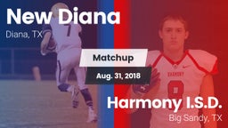 Matchup: New Diana vs. Harmony I.S.D. 2018