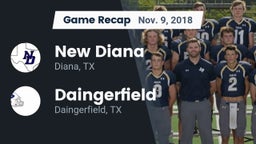 Recap: New Diana  vs. Daingerfield  2018