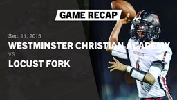 Recap: Westminster Christian Academy vs. Locust Fork  2015