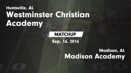 Matchup: Westminster Christia vs. Madison Academy  2016