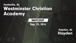 Matchup: Westminster Christia vs. Hayden  2016