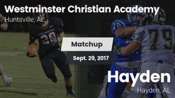 Matchup: Westminster Christia vs. Hayden  2017