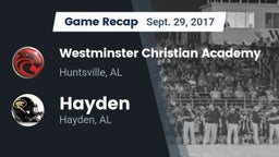 Recap: Westminster Christian Academy vs. Hayden  2017