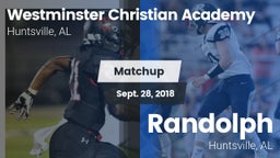 Matchup: Westminster Christia vs. Randolph  2018