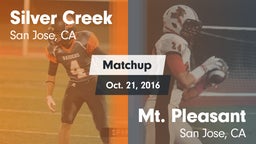 Matchup: Silver Creek vs. Mt. Pleasant  2016