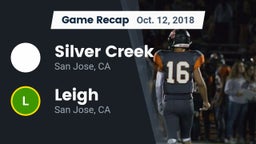 Recap: Silver Creek  vs. Leigh  2018