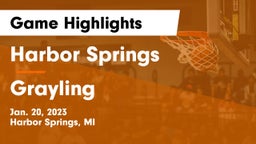 Harbor Springs  vs Grayling  Game Highlights - Jan. 20, 2023