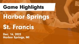 Harbor Springs  vs St. Francis  Game Highlights - Dec. 16, 2022