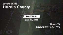 Matchup: Hardin County vs. Crockett County  2016