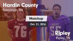 Matchup: Hardin County vs. Ripley  2016