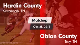 Matchup: Hardin County vs. Obion County  2016