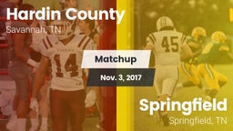 Matchup: Hardin County vs. Springfield  2017