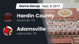 Recap: Hardin County  vs. Adamsville  2017