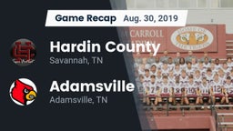 Recap: Hardin County  vs. Adamsville  2019