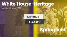 Matchup: White House-Heritage vs. Springfield  2017