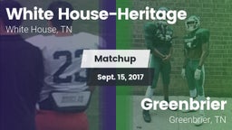 Matchup: White House-Heritage vs. Greenbrier  2017
