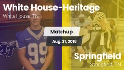 Matchup: White House-Heritage vs. Springfield  2018
