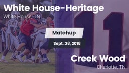 Matchup: White House-Heritage vs. Creek Wood  2018