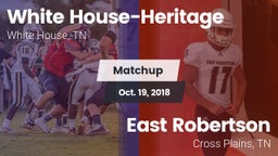 Matchup: White House-Heritage vs. East Robertson  2018