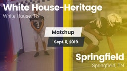 Matchup: White House-Heritage vs. Springfield  2019