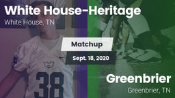 Matchup: White House-Heritage vs. Greenbrier  2020