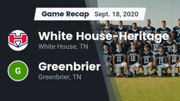 Recap: White House-Heritage  vs. Greenbrier  2020