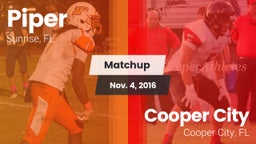 Matchup: Piper vs. Cooper City  2016