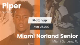 Matchup: Piper vs. Miami Norland Senior   2017
