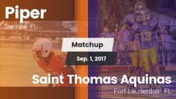 Matchup: Piper vs. Saint Thomas Aquinas  2017