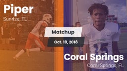 Matchup: Piper vs. Coral Springs  2018