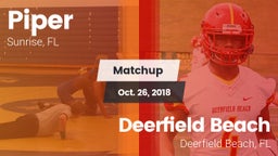 Matchup: Piper vs. Deerfield Beach  2018