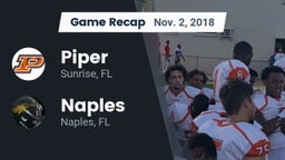 Recap: Piper  vs. Naples  2018