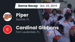 Recap: Piper  vs. Cardinal Gibbons  2019