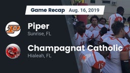 Recap: Piper  vs. Champagnat Catholic  2019