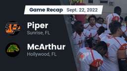 Recap: Piper  vs. McArthur  2022