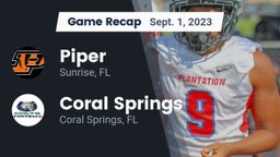 Recap: Piper  vs. Coral Springs  2023